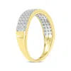 Luvmyjewelry Trium Unisex Diamond Band Ring In 10k Gold In Yellow