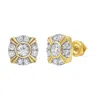 Luvmyjewelry Tudor 14k Yellow Gold Diamond Stud Earrings In Yellow