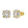 Luvmyjewelry Tudor 14k Yellow Gold Diamond Stud Earrings In 14k Yellow Gold