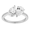 Luvmyjewelry Twin Flames 14k Gold Pear Cut Lab Grown Diamond Toi Et Moi Ring - 2 Ct