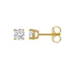 Luvmyjewelry Valeria 14k Gold Lab Grown Round Solitaire Diamond Earrings In Yellow