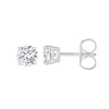 Luvmyjewelry Valeria 14k Gold Lab Grown Round Solitaire Diamond Earrings - 0.75 Ct In Silver
