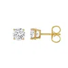 Luvmyjewelry Valeria 14k Gold Lab Grown Round Solitaire Diamond Earrings - 1.25 Ct In Yellow