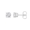 Luvmyjewelry Valeria 14k Gold Lab Grown Round Solitaire Diamond Earrings In Silver