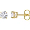 Luvmyjewelry Valeria 14k Gold Lab Grown Round Solitaire Diamond Earrings