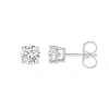 Luvmyjewelry Valeria 14k Gold Lab Grown Round Solitaire Diamond Earrings In 14k White Gold