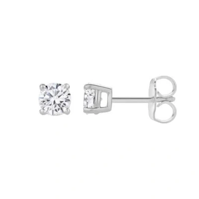 Luvmyjewelry Valeria 0.50 Ct Tw Lab Grown Round Diamond Studs 14k Gold Earrings In Metallic