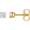 Luvmyjewelry Valeria 14k Gold Lab Grown Round Solitaire Diamond Earrings In 14k Yellow Gold