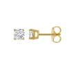 Luvmyjewelry Valeria 14k Gold Lab Grown Round Solitaire Diamond Earrings In 14k Yellow Gold