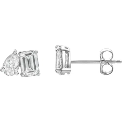 Luvmyjewelry Valessa 14k Gold 2 Ct Lab Grown Diamond Toi Et Moi Earrings In Metallic
