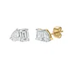 Luvmyjewelry Valessa 14k Gold Lab Grown Diamond Toi Et Moi Earrings In Brown