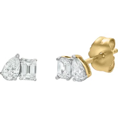 Luvmyjewelry Valessa 14k Gold Lab Grown Diamond Toi Et Moi Earrings