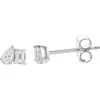 Luvmyjewelry Valessa 14k Gold Lab Grown Diamond Toi Et Moi Earrings In Silver
