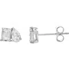 Luvmyjewelry Valessa 14k Gold Lab Grown Diamond Toi Et Moi Earrings In Silver