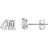 Luvmyjewelry Valessa 14k Gold Lab Grown Diamond Toi Et Moi Earrings In Silver
