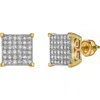 Luvmyjewelry Valindra 10k Yellow Gold Cluster Diamond Unisex Earrings In 10k Yellow Gold