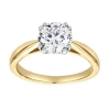 Luvmyjewelry Velora 14k Gold Round Lab Grown Diamond Solitaire Ring In 14k Yellow Gold
