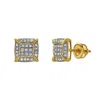 Luvmyjewelry Vesper 10k Yellow Gold Cluster Diamond Unisex Earrings In Yellow