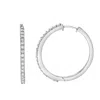 Luvmyjewelry Everbloom Sleek Inside Out Diamond Set Hoop Earrings In 14k Gold In Black