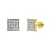 Luvmyjewelry Vip Room 14k Yellow Gold Diamond Stud Earrings In Yellow