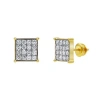 Luvmyjewelry Vip Room 14k Yellow Gold Diamond Stud Earrings In 14k Yellow Gold