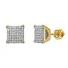 Luvmyjewelry Virelda 10k Yellow Gold Cluster Diamond Unisex Earrings - 0.3 Cts In Yellow