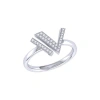 Luvmyjewelry Visionary Iv Open Sterling Silver Diamond Ring