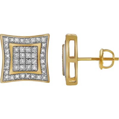 Luvmyjewelry Vontade 10k Yellow Gold Diamond Unisex Earrings