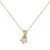 Luvmyjewelry Wishing Star Sterling Silver Diamond Pendant Necklace In Yellow