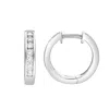 Luvmyjewelry Wisteria Channel-set Diamond Hoop Earrings In 14k Gold In Gray