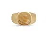 Luvmyjewelry Wood Jasper Iconic Sterling Silver Men Signet Ring In Yellow
