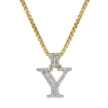 Luvmyjewelry Y Initial Diamond Pendant 10k Yellow Gold In 10k Yellow Gold