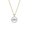 Luvmyjewelry Ziva Round Diamond Evil Eye & Blue Topaz Necklace