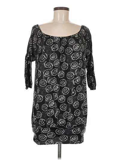 Pre-owned Lux 3/4 Sleeve Blouse In Black