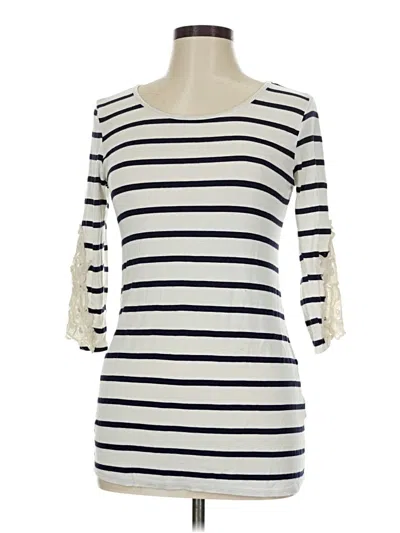 Pre-owned Lux 3/4 Sleeve T-shirt In White