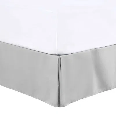 Lux Decor Collection 16" Bed Skirt Easy Fit Tailored Drop Pleated Microfiber Skirts In Gray