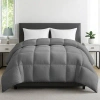 Lux Decor Collection Lux Décor Collection Cozy Elegance Gray Microfiber Comforter In Gray
