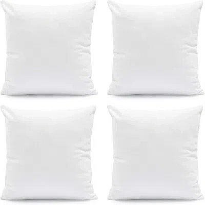 Lux Decor Collection Hartsburg Throw Pillow Outdoor Pillow Insert In White