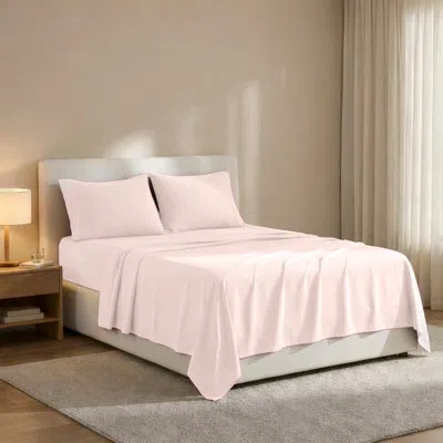 Lux Decor Collection Lux Decor 4-piece Ultra Soft Microfiber Sheet Set Deep Pocket Fitted Sheet, Wrinkle-resistant & Easy In Baby Pink