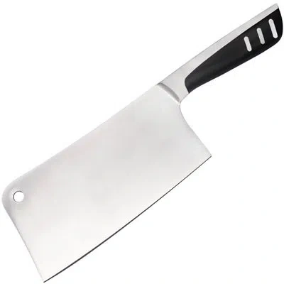 Lux Decor Collection Luxdecorcollection 7'' Meat Cleaver Stainless Steel Multi-purpose Home Kitchen Chef Butcher Knife In Silver;black