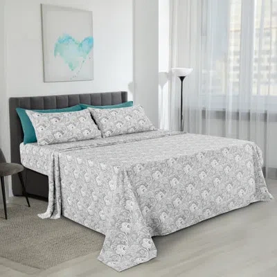 Lux Decor Collection Vosgan Paisley Microfiber Sheet Set In Gray