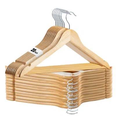Lux Decor Collection Wooden Non-slip Standard Hanger For Dress/shirt/sweater