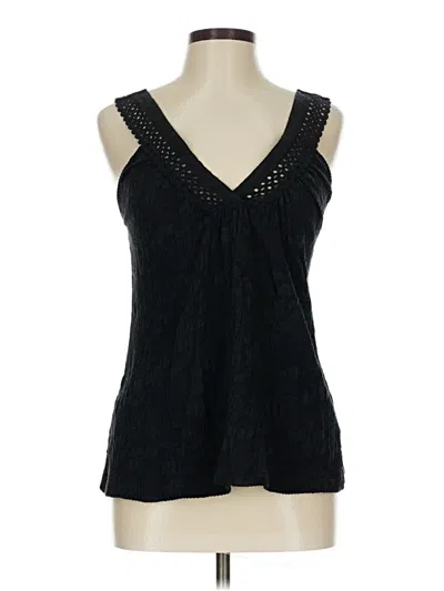 Pre-owned Lux Sleeveless Blouse In Black
