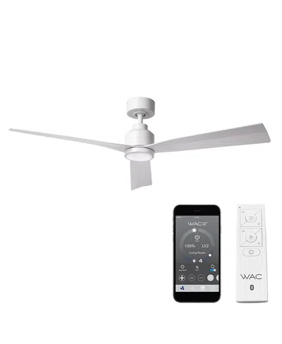 Luxadora Wac Lighting Smart Fans Clean 52 In 3000k Led Indoor Or Outdoor Smart Home Ceiling Fan In White