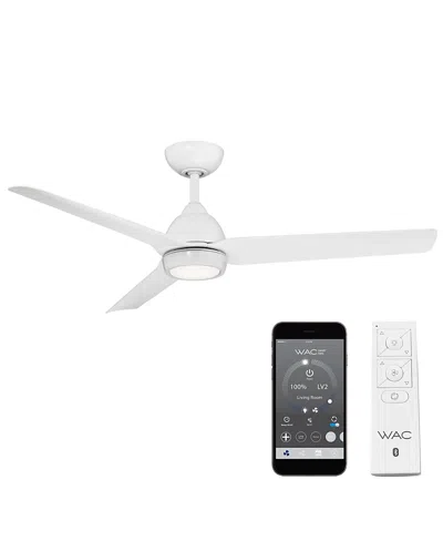 Luxadora Wac Lighting Smart Fans Mocha 54 In 3000k Led Indoor Or Outdoor Smart Home Ceiling Fan In White