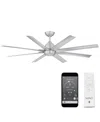 Luxadora Wac Lighting Smart Fans Mocha Xl 66 In Indoor Or Outdoor Smart Home Ceiling Fan