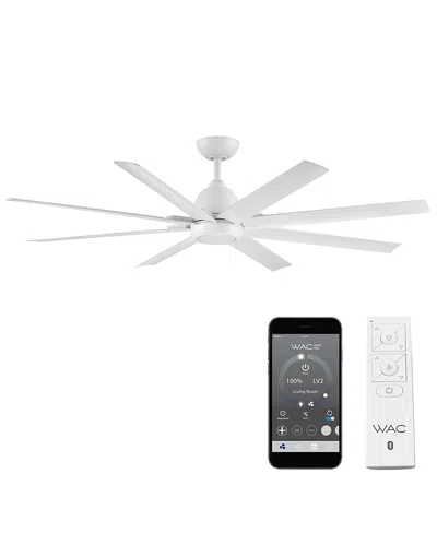 Luxadora Wac Lighting Smart Fans Mocha Xl 66 In Indoor Or Outdoor Smart Home Ceiling Fan In White