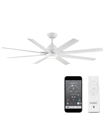 Luxadora Wac Lighting Smart Fans Mocha Xl 66in 3000k Led Indoor Or Outdoor Smart Home Ceiling Fan In White