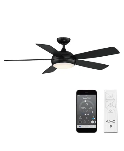Luxadora Wac Lighting Smart Fans Odyssey 52 In 3000k Led Indoor Or Outdoor Smart Home Ceiling Fan In Black