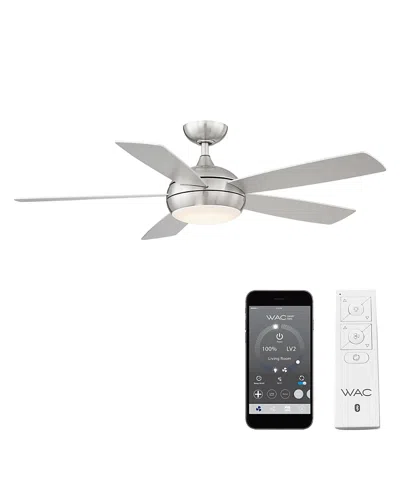 Luxadora Wac Lighting Smart Fans Odyssey 52 In 3000k Led Indoor Or Outdoor Smart Home Ceiling Fan In Silver